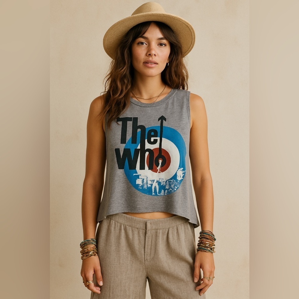 Chaser NWT “The Who” Graphic Muscle Tank | Vintage Rock Band Tee - Picture 7 of 11
